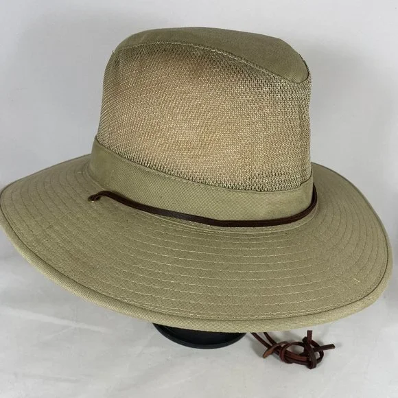 Dorfman Pacific Safari Mesh Sidewall Wide Brim Hat - Picture 6 of 10